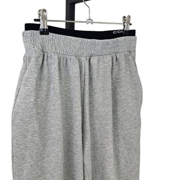 OGL Womens Double Waistband Jogger Sweatpants, Gray Heathered, Size Medium - Picture 7 of 8